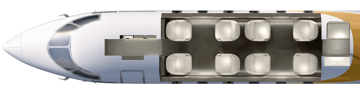 Challenger 3500 Floor Plan