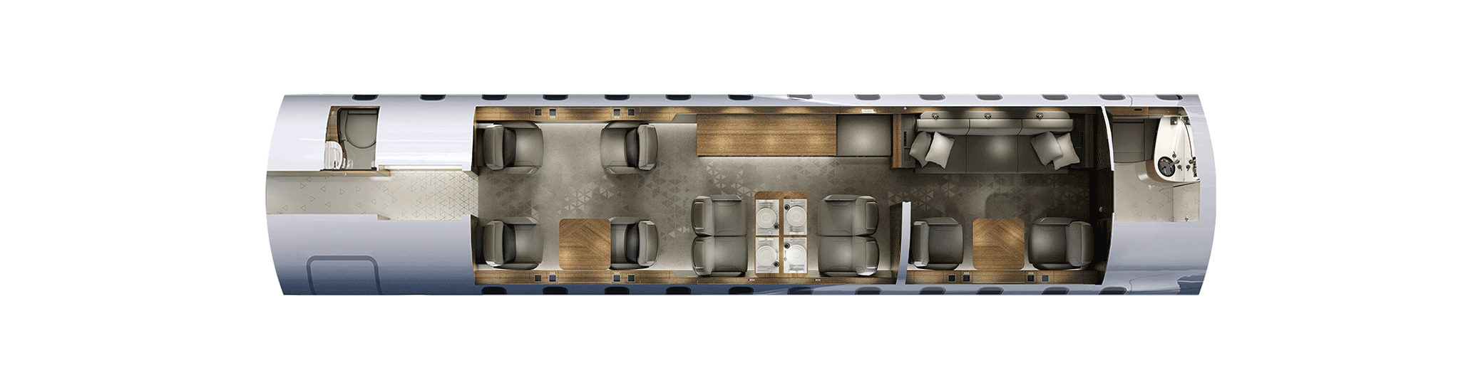 Global 5500 standard interior configuration