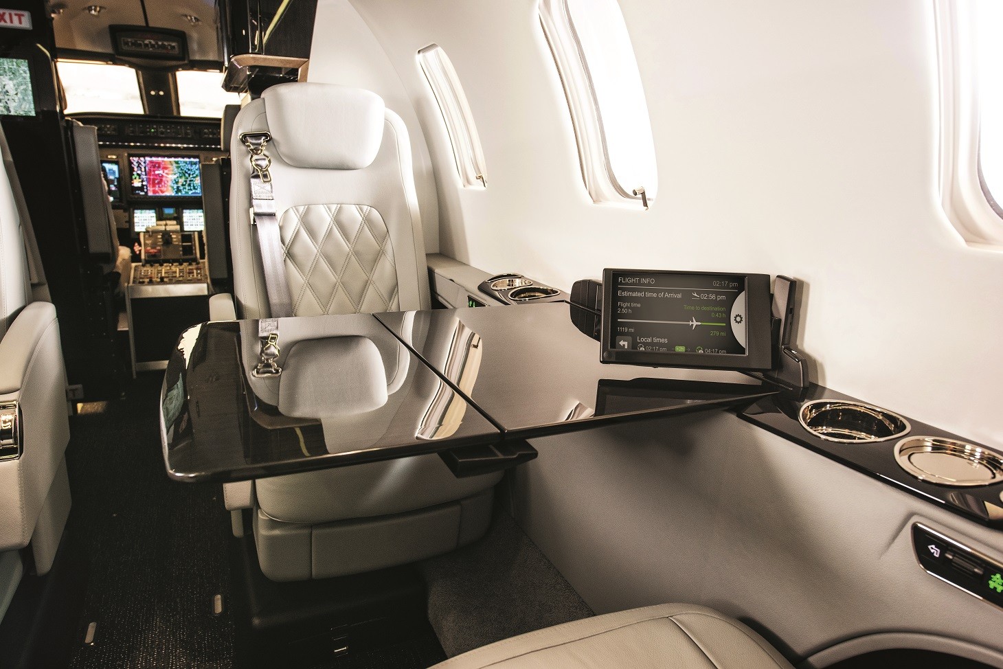 Cabine de l’avion Learjet 75