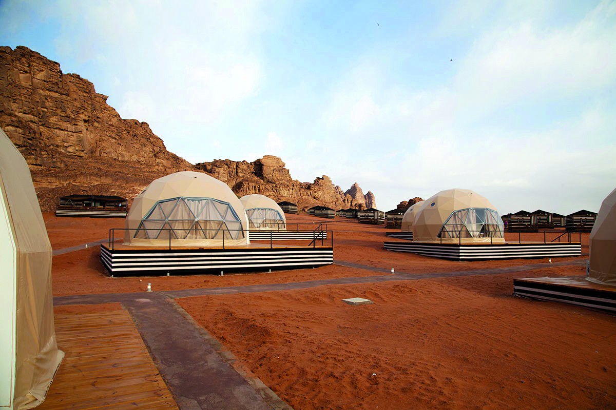 Camping au Sun City Camp dans la vallée du Wadi Rum.